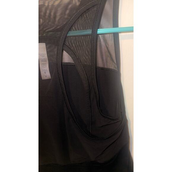 LULULEMON Home Stretch Tank Women's Size 4 Black With Mesh - Picture 9 of 14